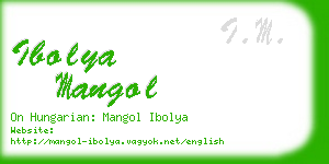 ibolya mangol business card